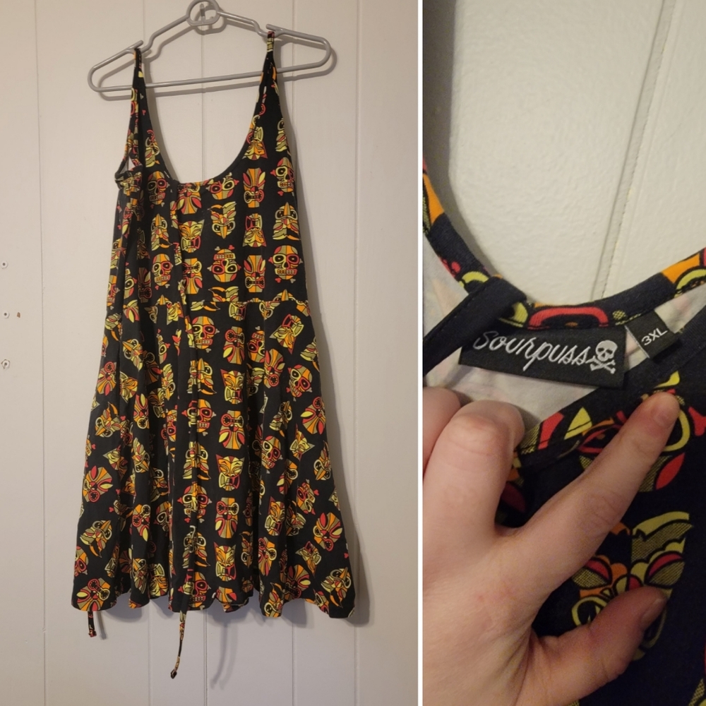 Sourpuss Tiki Skater Dress - Size 3XL
